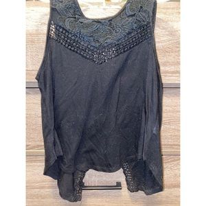 Black lace tank
